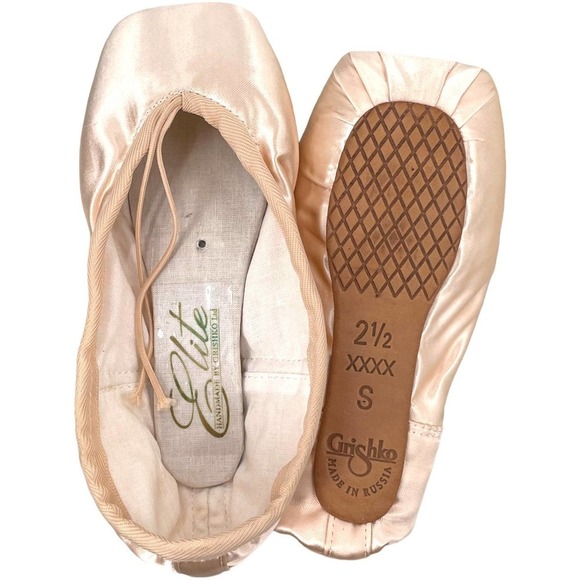 Grishko Elite European Pink Soft Shank Ballet Pointe Shoe Size 2.5 4X SS - Picture 2 of 8